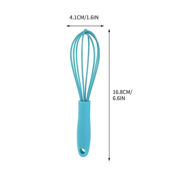 Blasgw 6-inch Silicone Stirring Rod, Hand Pushed Rotating Stirring Rod,, Baking Tool Sky Blue