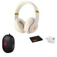 thumbnail image 2 of Beats Studio3 Wireless Series Over-Ear Headphones - Matte White/Gold (MQ572LL/A) Kit with USB adapter, 2 of 3
