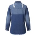 thumbnail image 6 of Miaoju Womens Jean Jacket 2026 Basic Trendy Long Sleeve Denim Jackets Button Down Fitted Western Coat with Pockets, BU1 S, 6 of 6