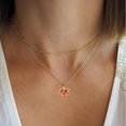 thumbnail image 2 of shiyou-Gold Silver Maple Leaf Autumn Leaf Pendant Necklace, 2 of 4