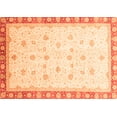thumbnail image 1 of Ahgly Company Indoor Rectangle Oriental Orange Modern Area Rugs, 8' x 10', 1 of 4
