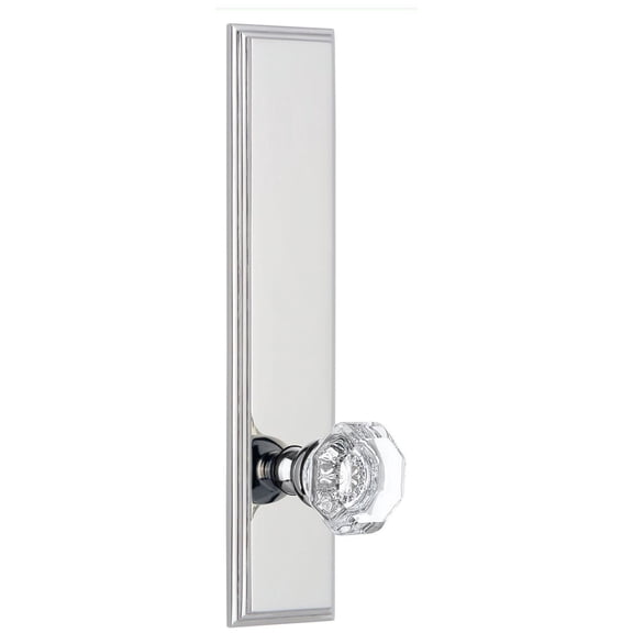 Grandeur Carchm_Tp_Prv_238_Lh Carre Solid Brass Tall Plate Rose Left Handed Privacy Door