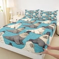 thumbnail image 3 of Castle Fairy Cartoon Sea Lion Full Size Sheets 4-Piece for Kids Children,Cute Marine Wildlife Breathable Bed Sheets,Kawaii Ocean Animal Lightweight Sheet Sets,Lightweight Room Decor, 3 of 7