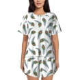 thumbnail image 1 of Balery Colorful Grass Conjunto de Pijama para Mujer con Estampado, Dos Piezas de Manga Corta y Shorts, Ropa de Dormir Suave con Cuello Redondo y Bolsillos-3X-Large, 1 of 6