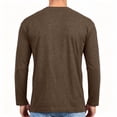 thumbnail image 5 of Mens Long Sleeve Shirt Trendy Crew Neck Pure Color Tshirts Breathable Lightweight Regular Fit T-Shirts for Athletic Casual Travel Coffee L, 5 of 6