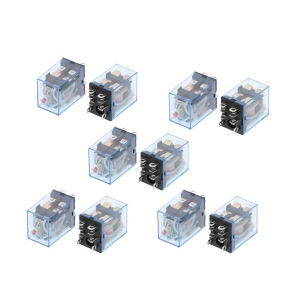 EJYWPSWD 10PCS Ly2nj Hh62p Hhc68a-2z Electronic Micro Mini Electromagnetic Relay 10a 8pin Coil Ac/Dc12v 24v 36v 48v 110v 220v 380v