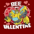 thumbnail image 2 of Women's Transformers Bumblebee Bee My Valentine  Graphic Tee Red Medium, 2 of 4