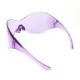 thumbnail image 4 of XL Oversized Duckbill Curved Wrap Rimless Shield Plastic Sunglasses Purple, 4 of 4