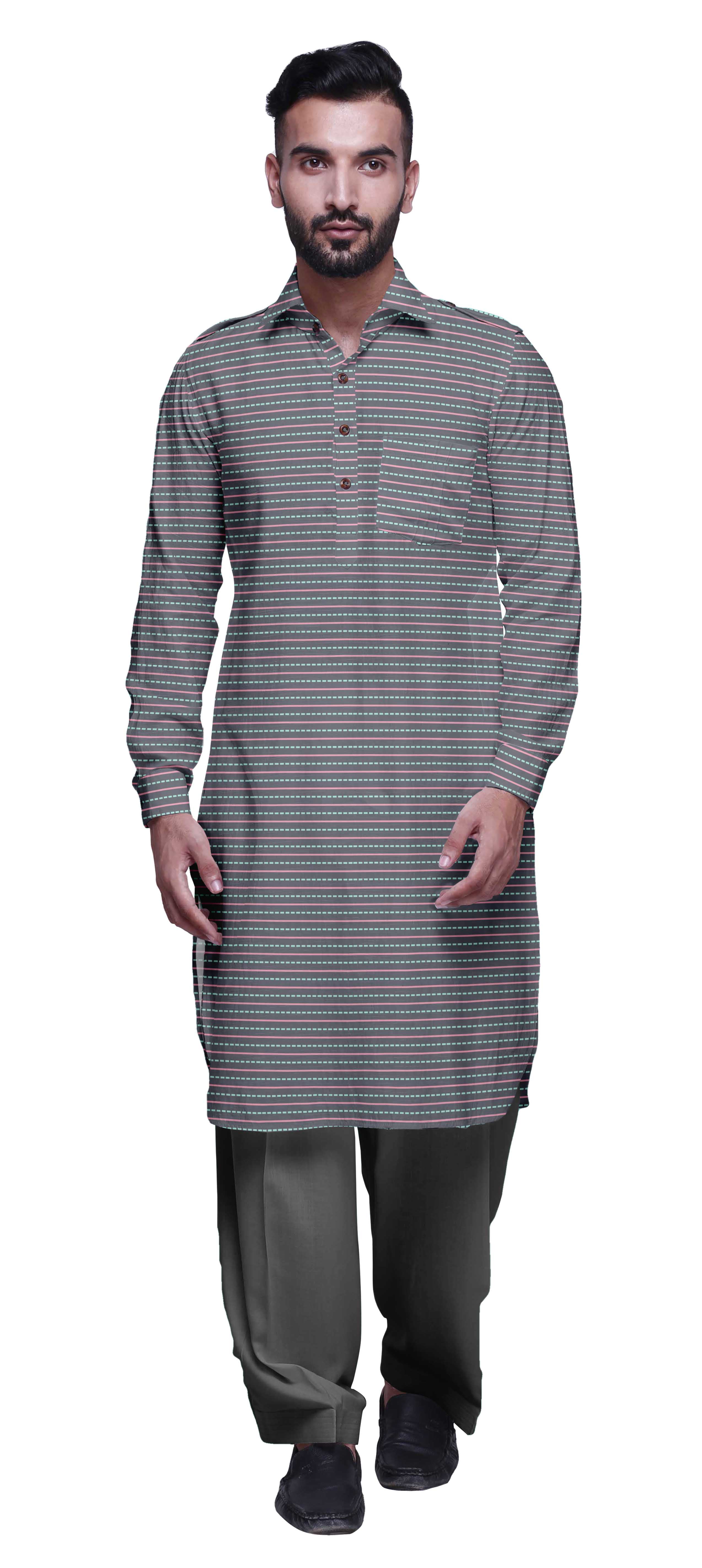 Details about   Gray Checkered Pathani Kurta Kurti Designer Ethnic Dress Women Tunic 