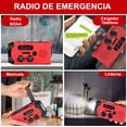 thumbnail image 2 of Radio Solar de Emergencia Zinker 2000 mAh Luz Led Manivela, 2 of 6