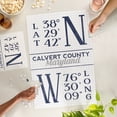 thumbnail image 5 of Lantern Press 1000 Piece Jigsaw Puzzle, Calvert County, Maryland, Latitude and Longitude, 5 of 5