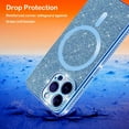 thumbnail image 5 of for iPhone 16 Pro Max Bling Crystal Diamonds Rhinestone Bumper Cover, [Compatible with MagSafe] Glitter Sparkle Bling Luxury Shiny Cute TPU Cover Case for 16 Pro Max KZ-Blue, 5 of 12