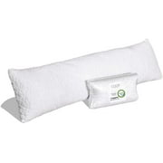 Coop Home Goods - Adjustable Body Pillow - Hypoallergenic Cross-Cut Memory Foam – Perfect for Pregnancy - Lulltra Zippered Washable Cover - CertiPUR-US and GREENGUARD Gold Certified - 20x54