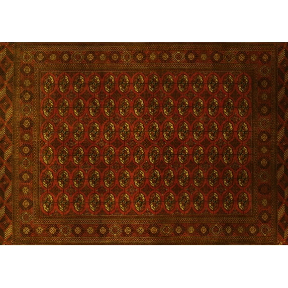 Ahgly Company Indoor Rectangle Persian Yellow Traditional Area Rugs, 2' x 5'