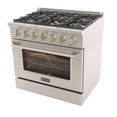 thumbnail image 5 of Kucht Professional 36" Stainless Steel Propane Gas Range with Knobs in Silver, 5 of 10