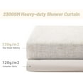 thumbnail image 2 of NixiYa Farmhouse Shower Curtain Ruffle Linen Shower Curtain for Bathroom Beige 72"x72", 2 of 5