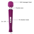 thumbnail image 3 of YOPTOP Wand Massager with 10 Speeds and Vibration Patterns Body Massager for Back Neck 360° Bendable Purple,pink, 3 of 5