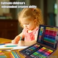 thumbnail image 6 of KINSPORY 66 pack Art Supplies, Deluxe Wooden Art Set Crafts Drawing Painting Kit, Gift Box for Kids Artist Beginners Girls Boys (Brown), 6 of 7