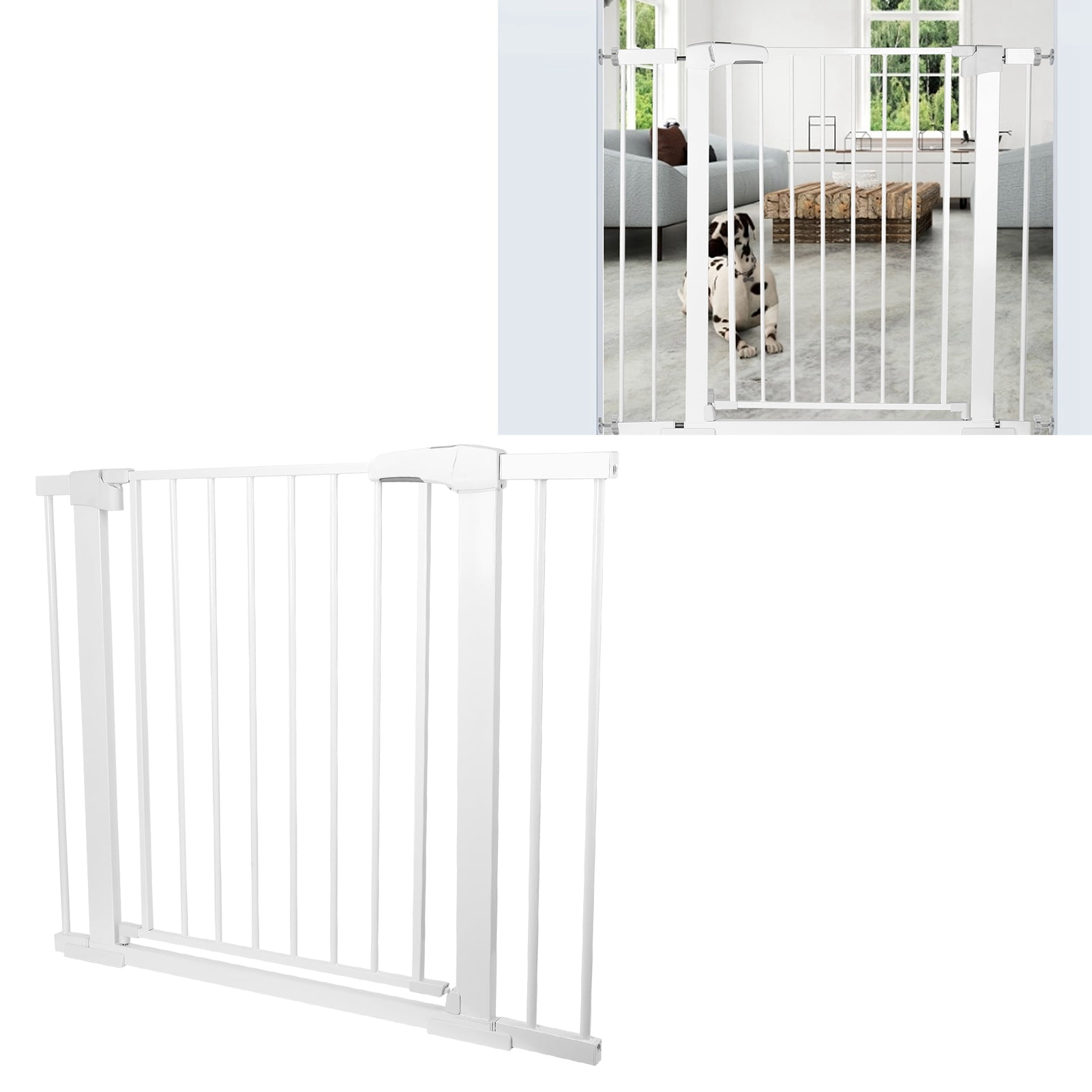 Adjustable Baby Pet Safety Gate Dog Barrier Door Stair Safe Guard Width 75-96cm 