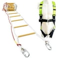 thumbnail image 2 of ISOP Rope Ladder Fire Escape 3-4 Story Homes | Rapid Deployment Safety Rope Ladder | Rescue Rope Ladder with Safety Cord | Climbing Ladder 10m / 32 ft, 2 of 9