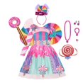 thumbnail image 3 of Princess Candy Dress For Girl Lollipop Prium Carnival Party Clothing Kids Cosplay Fancy Rainbow Unicorn Costume Outfits 3-10Y, 3 of 5