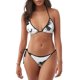 thumbnail image 1 of Balery Monochrome Flying Ravens Pijama Estampado Bikini de Dos Piezas para Mujer - Conjunto de Bikini Ajustable Sexy y Cómodo para Playa, 1 of 6