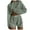 Green, variant on JIKNTTR Lounge Set For Women 2 Piece Outfits Summer Fashion Two Piece Outfits Casual Shorts Set O Neck Long Sleeve Tops And Shorts Tracksuit Sexy Summer 2 Piece Outfits