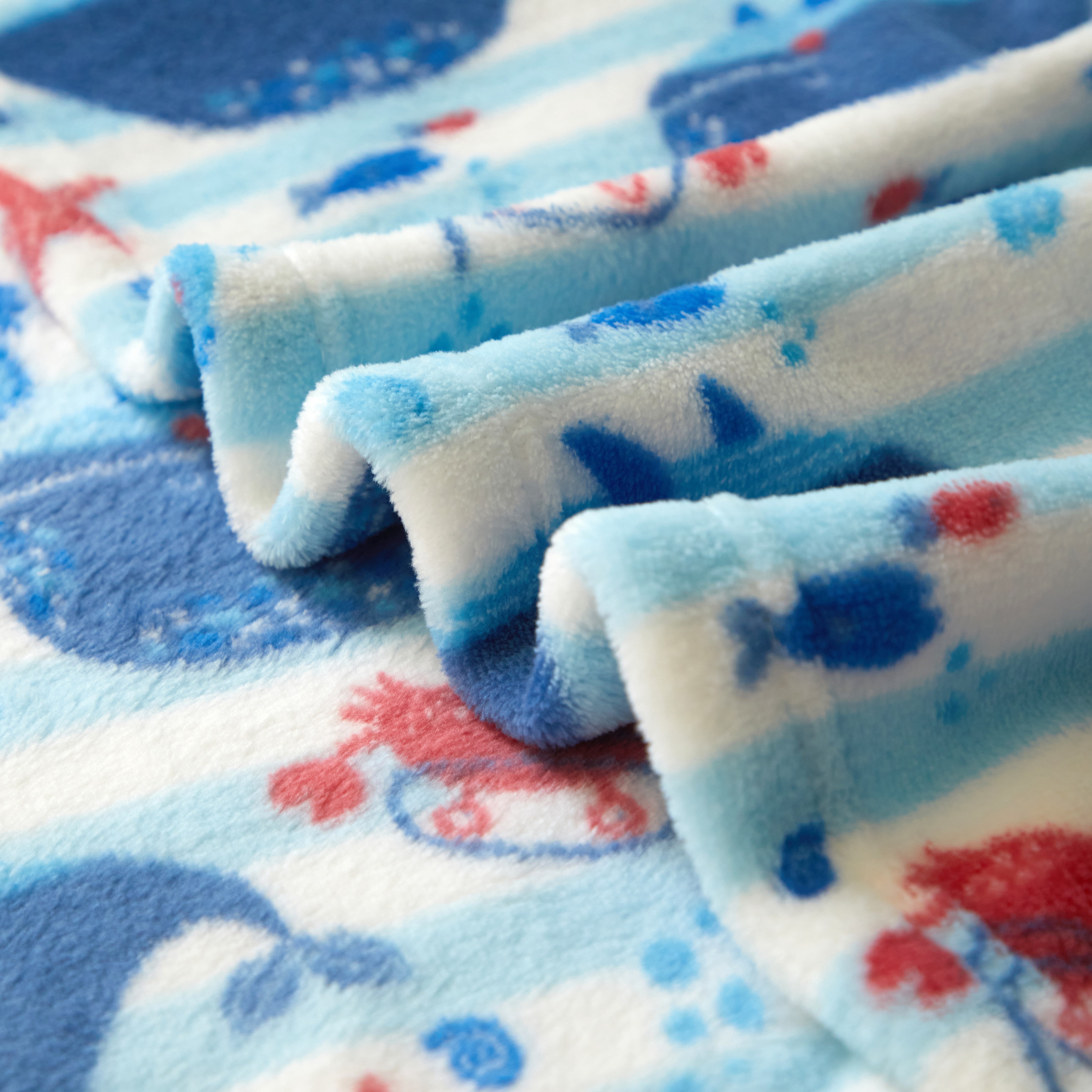 Parent's Choice Royal Baby Plush Whale Printed Blanket, 30" x 40", Polyester, Infant Unisex