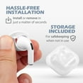 thumbnail image 3 of Insten 3 Pairs Ear Hooks Compatible with AirPods Pro 2019 Earbuds, Anti-Lost EarHooks Accessories, Comfortable Soft Silicone Covers, with Storage Box (Not Fit in Charging Case) White, 3 of 10