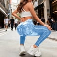 thumbnail image 5 of Nmnitkp V Back Faux Denim Jeggings for Women Butt Lifting Tummy Control High Waisted Skinny Jeans Yoga Pants Scrunch Leggings, 5 of 5