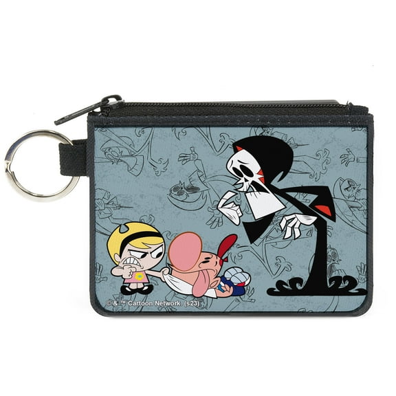 Warner Bros. Animation Wallet, Coin Purse, The Grim Adventures of Billy Mandy Group Pose and Grim Gray, Canvas