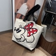 thumbnail image 3 of Bolso de lona bonito de Minnie para mujer, bolso de mano de gran capacidad para estudiantes universitarios, bolso de compras portátil, novedad de 2025, 3 of 5