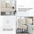 thumbnail image 5 of BSHTI Velvet Upholstery Loveseat Couch,2 Seating,Metal Frame,High-density Fam Seat Loveseat,Well in Apartments or Rooms with Limited Space(Beige), 5 of 17