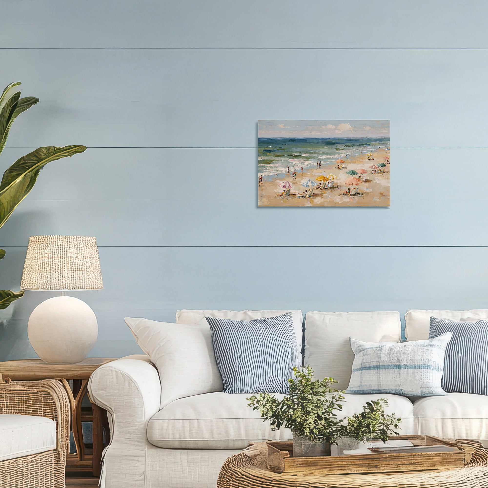 Stupell Industries Impressionist Summer Beach Day Canvas Wall Art, design by Jacky Ngan