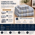 thumbnail image 5 of Ruvanti Flannel Sheets Full Size 4 Pcs - 100% Cotton Double Brushed Bed Sheets, Deep Pockets 16 Inches, All Seasons Breathable, Extra Soft & Comfy Full Size Sheets Set, Everytime, 5 of 8