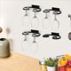 thumbnail image 5 of 6 Estantes para Copas de Vino Montados en la Pared, Soporte para Copas de Vino, Colgadores Metálicos para Copas de Vino, Estante para Copas de Vino Debajo del Estante del Gabinete, 5 of 5