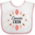 thumbnail image 3 of Inktastic Cousin Crew with Pink Flowers Girls Baby Bib, 3 of 4