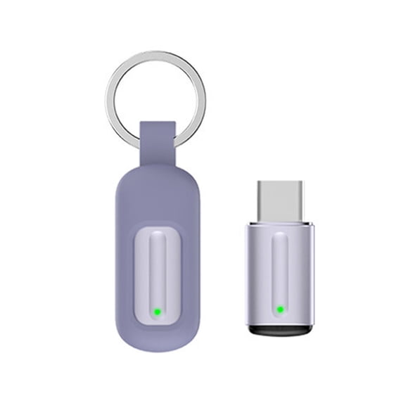 Vibrant Purple 5th Gen Mini Mobile Universal Remote Control with Type-C Interface - Aluminum Alloy & Silicone Build, 8-12m Range, 30° Emission Angle for TVs, Air Conditioners, Projectors, TV Boxes &