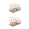 thumbnail image 2 of Bearachild Estante de soporte para ahorro de espacio para almacenamiento de escritorio elegante caja de almacenamiento de escritorio de Metal oro rosa 22.5*15*15cm 2piezas, 2 of 6