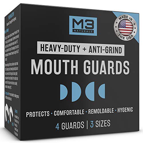 M3 Naturals Heavy Duty Mouth Guards for Teeth Grinding Clenching Bruxism Moldable Trimmable