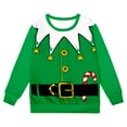 thumbnail image 3 of Girls Sweatshirt Girls Graphic Print Crew Neck Hoodless Sweatshirt Long Sleeve Pullover Green 6-7 Years, 3 of 5