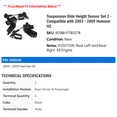 thumbnail image 2 of Suspension Ride Height Sensor Set 2 - Compatible with 2003 - 2009 Hummer H2 - Autopart Premium, 2 of 2