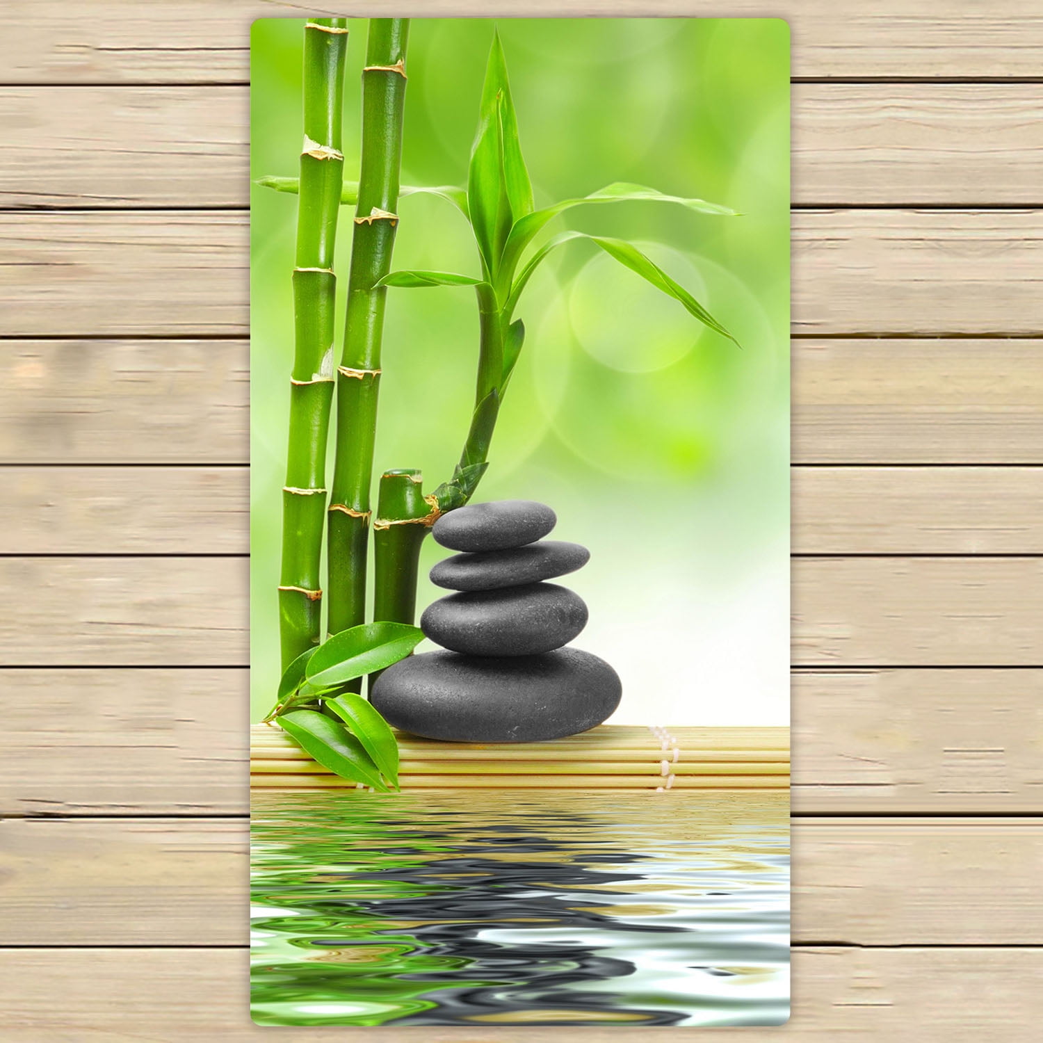 YKCG Japanese Bamboo Stone Water Home Decor Hand Towel Beach Towels Bath Shower Towel Bath Wrap