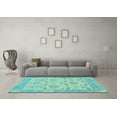 thumbnail image 3 of Ahgly Company Indoor Round Abstract Light Blue Modern Area Rugs, 6' Round, 3 of 4
