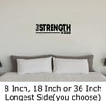 thumbnail image 2 of Find Strength In God Religious Church Bible Jesus Savior Wall Decals for Walls Peel and Stick wall art murals Black Small 8 Inch, 2 of 2