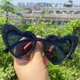 thumbnail image 6 of Cute Women Heart Sunglasses Fashion Shiny Bling Diamond Sunglasses Polygonal Pink Rhinestone Sunglasses UV Protection, 6 of 9