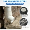 thumbnail image 3 of Uxcell Gutter Guard Filter, Termination Cap Mesh Screen Roof Vent Cover Stainless Steel Conical Exhaust Pipe Cover 2.56"-2.1"(65mm to 53.5mm), 3 of 7