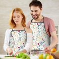 thumbnail image 5 of Pioneer Flower Floral Print Pattern Apron-Garden Aprons for Women with Pockets-Cotton Linen Waterproof Kitchen Cooking Gardening Aprons Adjustable for Kitchen,Cooking,BBQ and Salon 33x27 Inch, 5 of 7