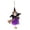 C, variant on Halloween Small Witch Doll Ornament with Skirt and Broom, Hanging Witch Figurine for Tree Garland Tiered Tray Home Decor, Kitchen Window Door Decoration