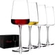 thumbnail image 1 of Juego de 4 copas de vino tinto sopladas a mano, copas de vino de vidrio premium con tallo largo, regalo único para el día de la madre, boda, cumpleaños, ideal para restaurantes, 1 of 4